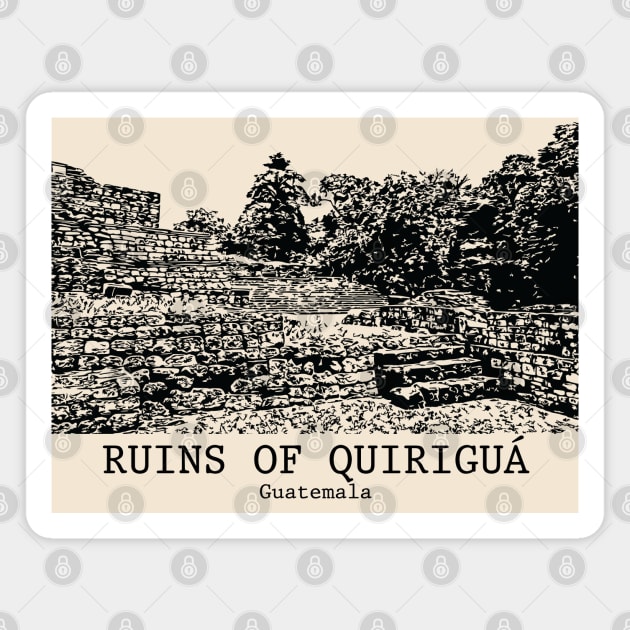 Ruins of Quirigua - Guatemala Magnet by Lakeric